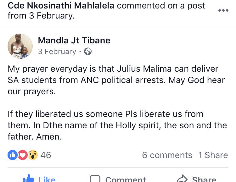 BobSandile's tweet photo. Your prayers shall be answered on the 8 Of May my leader.. R.I.P Bafo .. EFF Univen Branch will always remember you.. https://t.co/JmQbWKLKTB