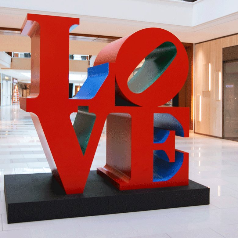 Happening today! 🎨 The Collection: Arts Aventura Mall Guided Tours! 

Learn the stories behind the compelling #AventuraMall artworks through a guided tour @ 6:30 p.m. by LOVE, the latest art installation by #RobertIndiana. Link below for details: bit.ly/2FWZmRn