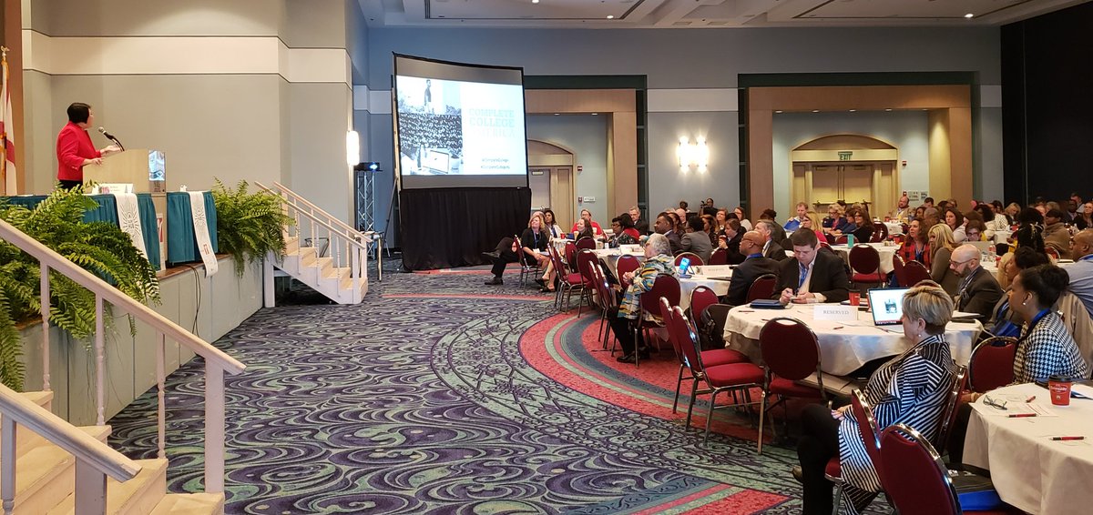 DrElston's tweet photo. .@indy_emilys sharing the @CompleteCollege story & scaled approach to Full House #CompleteCollegeAL Advising Summit #comm_college @MAEF8020 https://t.co/gVfJwKBt7F