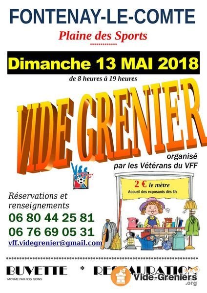 CommerceFLC's tweet photo. #VideGrenier des Vétérans du Vendée Fontenay Foot le dimanche 19 mai à #FontenayleComte https://t.co/ZPWkDvZzbb