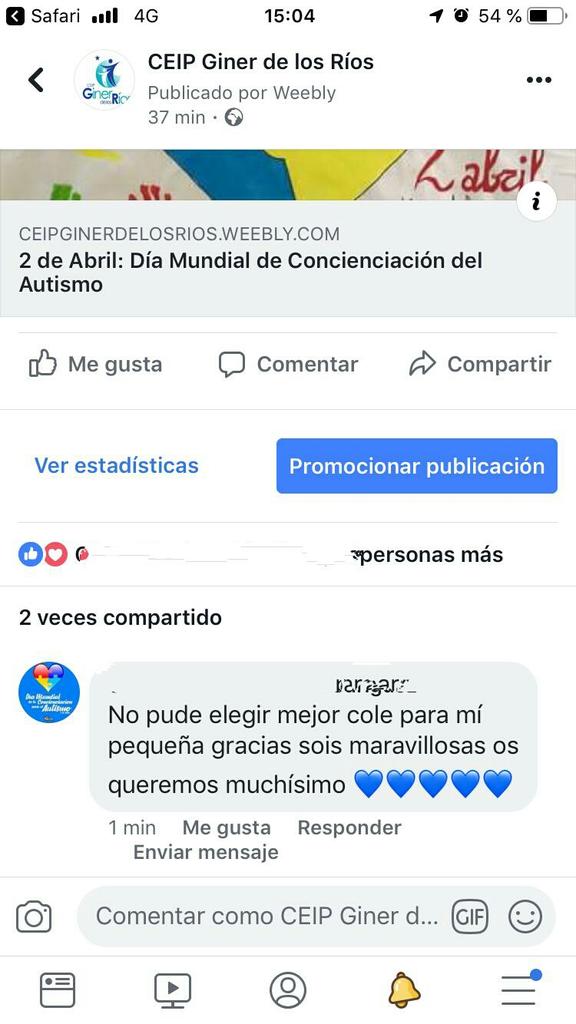 Orgullosa de pertenecer a esta "familia educativa"