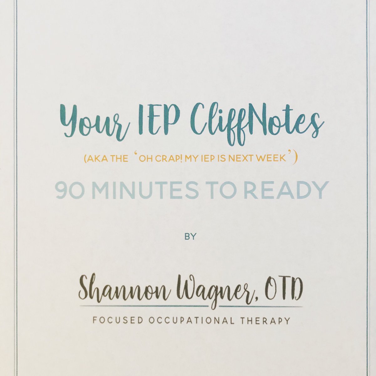 Working on this new course for #iepmeetings! Launches April 4th! So excited. Check it out here shannonwagnerotd.com/iep-cliff-notes