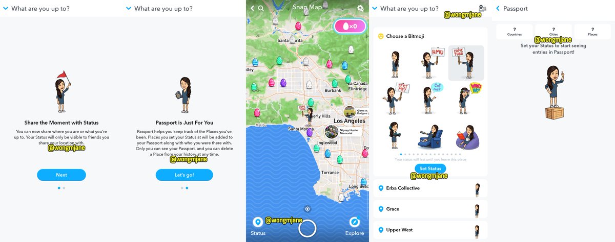 Snapchat is testing new Snap Map UI, Status and Passport Status: Check-in L...