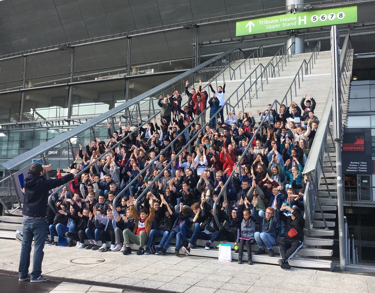 College Saint Pierre Port Louis Ø¯Ø± ØªÙÛÛØªØ± Les 5emes Au Stade De France Un Petit Coucou Du Stade France Que Les Eleves Viennent De Visiter Ce Matin Avant De Se Rendre Au Planetarium De