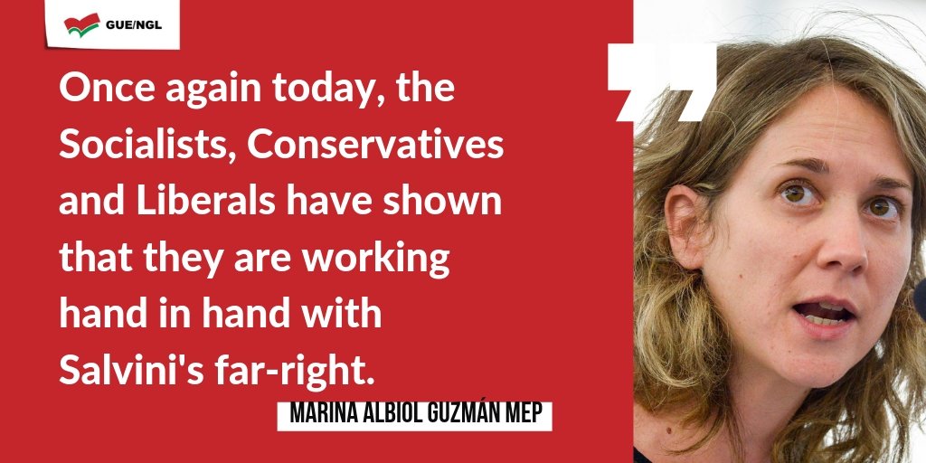 GUE/NGL voted against granting #Frontex more powers in <a href="/EP_Justice/">LIBE Committee Press</a> today. 

This border 'agency' doesn't need more staff, equipment or a bigger budget to conduct more unacceptable 'identification', 'intervention' and returns of non-EU third country nationals!!

#EUmigration