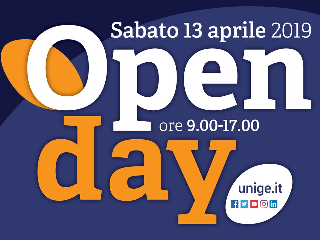 Ci saremo anche noi. Vienici a trovare! #openday #unige <a href="/UniGenova/">Università di Genova</a> bit.ly/2OEVmGJ