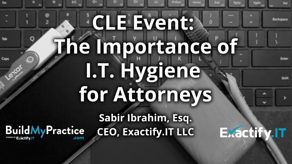 ExactifyIT's tweet image. Sign up for CLE Event, The Importance of I.T. on May 1st in Napa, California. #buildmypractice #exactifyit #CLEcredits #CLEEvents buff.ly/2HVoIzn
