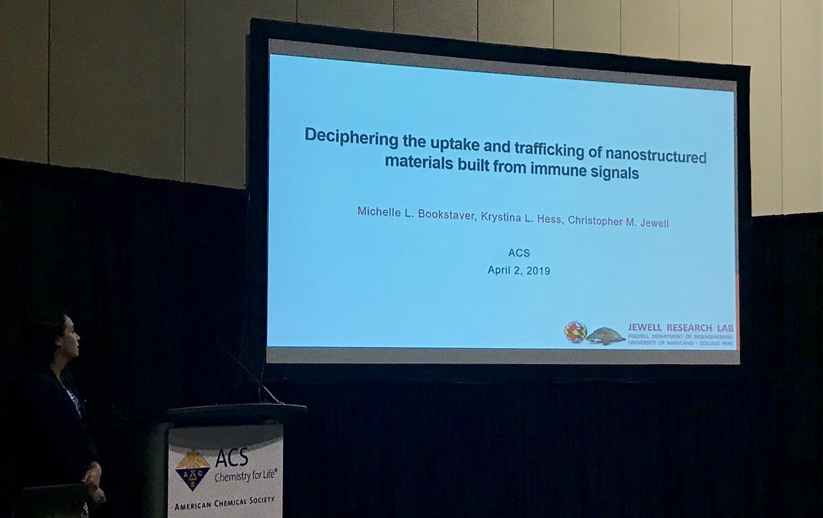Emily Gosselin (@emily_gosselin) on Twitter photo Great job with your talk at #ACSOrlando today <a href="/MLBookstaver91/">Michelle Bookstaver</a>! Michelle’s talk focused on her work in the <a href="/UMDBIOE/">UMD Bioengineering</a> <a href="/JewellBioE/">Dr. Christopher M. Jewell</a> lab on the uptake and trafficking of immune polyelectrolyte multilayers Great job with your talk at #ACSOrlando today <a href="/MLBookstaver91/">Michelle Bookstaver</a>! Michelle’s talk focused on her work in the <a href="/UMDBIOE/">UMD Bioengineering</a> <a href="/JewellBioE/">Dr. Christopher M. Jewell</a> lab on the uptake and trafficking of immune polyelectrolyte multilayers