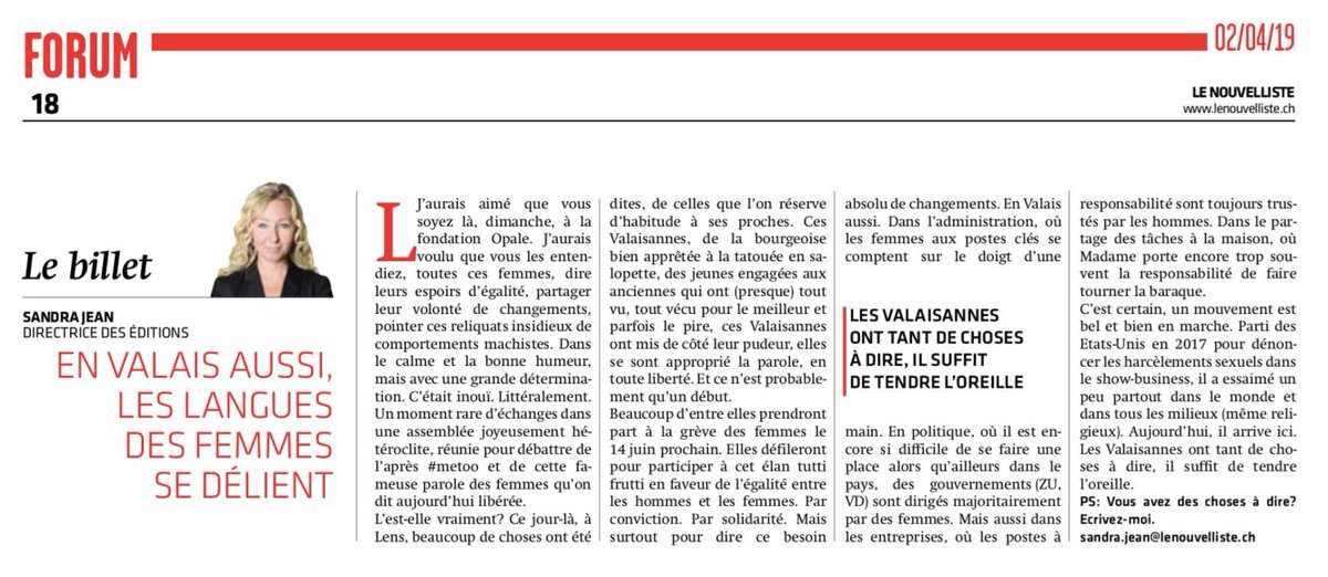 Le billet de <a href="/JeanSandra3/">Jean Sandra</a> <a href="/lenouvelliste/">Le Nouvelliste</a>, le mot de la fin? Pas certain... pour les femmes. La fin de la saison inaugurale de la <a href="/FondationOpale/">Fondation Opale</a> ça y est! La <a href="/FondationOpale/">Fondation Opale</a> et son restaurant L'Opale sont fermés!