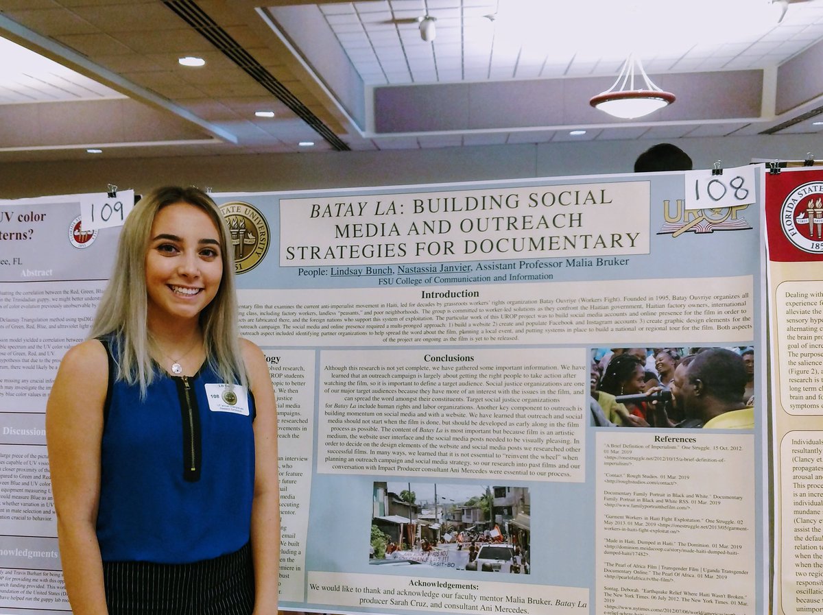 DelilahEden's tweet image. Our @FSUExploratory student, Lindsay Bunch, presenting at the @FSU_CRE Undergraduate Research Symposium today! Great job, Lindsay!! 👍 #fsu_urs2019