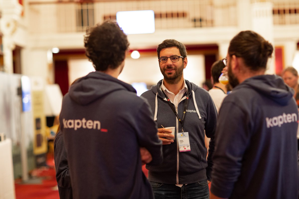 Kapten_tech's tweet image. Want to know the recipe for a great #dotGo conference? A happy Kapten team, a beautiful booth, inspiring talks, amazing attendees. We’ll publish a recap article of our team favorite conferences. Don’t miss it!