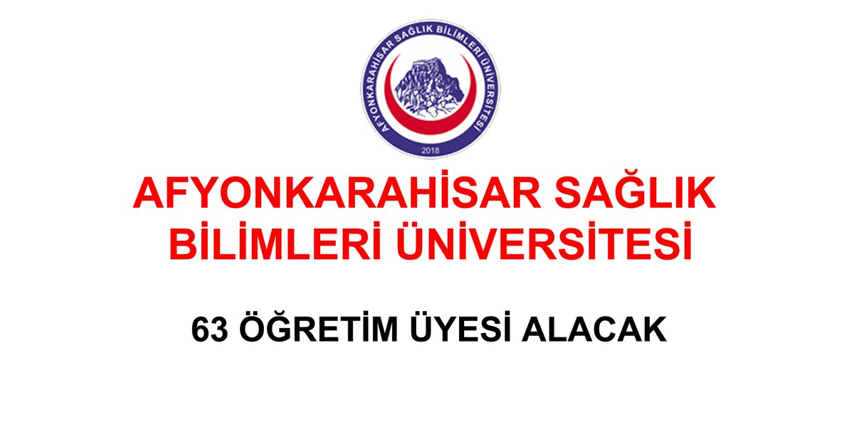 Afyonkarahisar Sağlık Bilimleri Üniversitesi 63 Öğretim Üyesi Alacak
Ayrıntılı Bilgi İçin;
Tıklayınız. bymemur.com/afyonkarahisar… <a href="/afsu_sagl/">AFSÜ-Afyonkarahisar Sağlık Bilimleri Üniversitesi</a>  #Afyonkarahisar