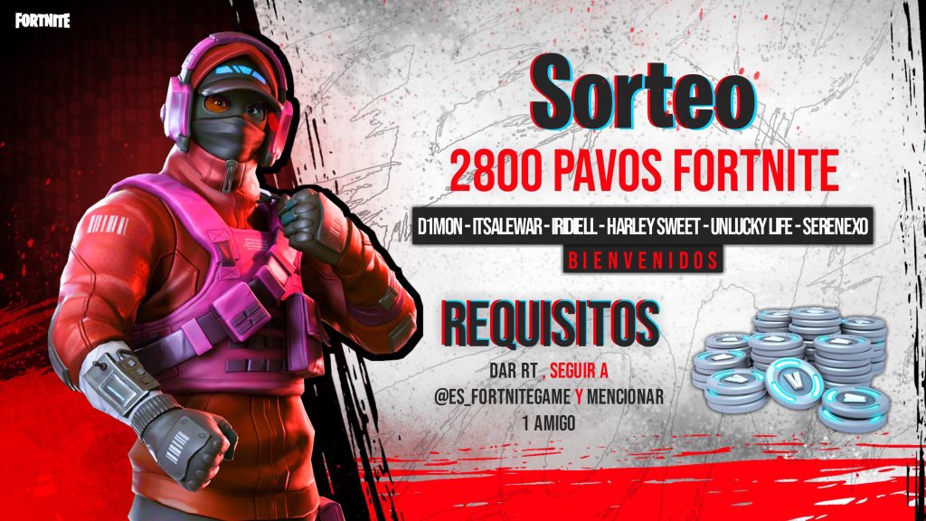 Fortnite Info On Twitter Sorteo 2 800 Pavos Fortnite Requisitos Rt A Este Tweet Follow Es Fortnitegame Menciona A Un A Amig Fin Del Sorteo 03 04 Https T Co Xufxpgz8px Miss Sweet 8 Fortnite Miss Sweet 8 Fortnite Fortnite Info On Twitter Sorteo 2 800 Pavos Fortnite Requisitos Rt A Este Tweet Follow Es Fortnitegame Menciona A Un A Amig Fin Del Sorteo 03 04 Https T Co Xufxpgz8px