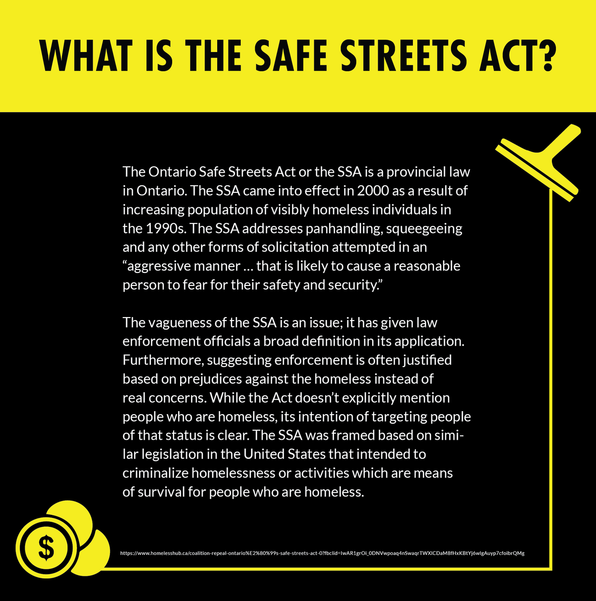 TicketedForWhat's tweet photo. The Ontario Safe Streets Act aims to end panhandling, squeegeeing and other forms of "aggressive solicitation". However, it not only fails to address the issue but also targets the homeless unfairly.
Source: @homelesshub
#RepealSSA #homelessToronto #EndHomelessness
Read Less https://t.co/VebN6jRGV6