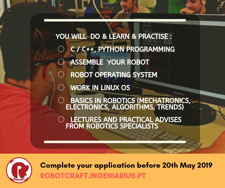 robotcraft6's tweet photo. 🔸 Curious what you'll learn on RobotCraft? 🔸

Below is a small description of the programme.

Find more information about this internship on our website
👉 https://t.co/FRrHffMYno

#robotcraft #robotics #summerinternship #programming https://t.co/WpCgFit15R