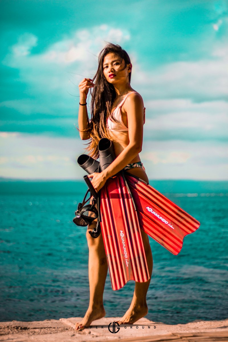 annegumiran's tweet photo. pre and post diving photos by Upper Ground Concept! The sunset photo felt like a movie poster lol #FreedivePH #DivePH #Freediving https://t.co/OgFFpQpjOb