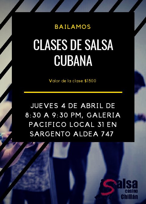 ChillanSalsa's tweet photo. Empezamos las clases!!!! De salsa #Chillán #salsa #baile https://t.co/osvoYPaS4I