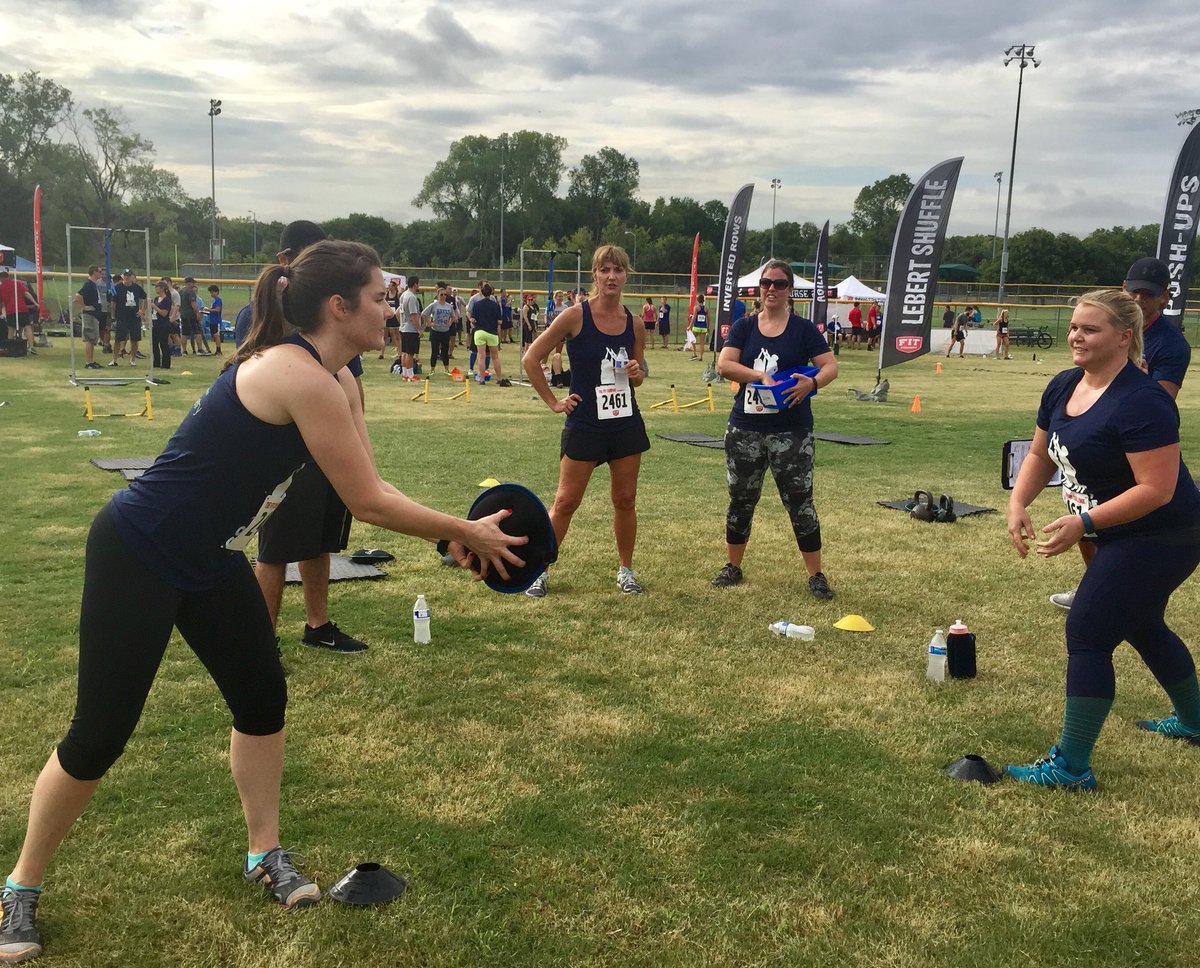 Team relays, burpees, and throwing heavy objects? We're all about it - and looking forward to the @workfitlivefit Fit Company Challenge 4/27! #fitcompanychallenge