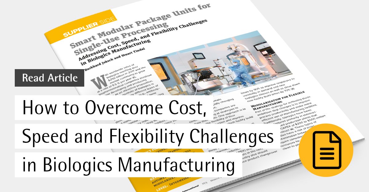 SartoriusGlobal's tweet image. How to reduce costs, while still increasing speed and flexibility in #biologics manufacturing? This article depicts the evolution of automation for #singleusetechnology in #bioprocessing towards modular packaging units. Download now: ow.ly/M28P50obUwF