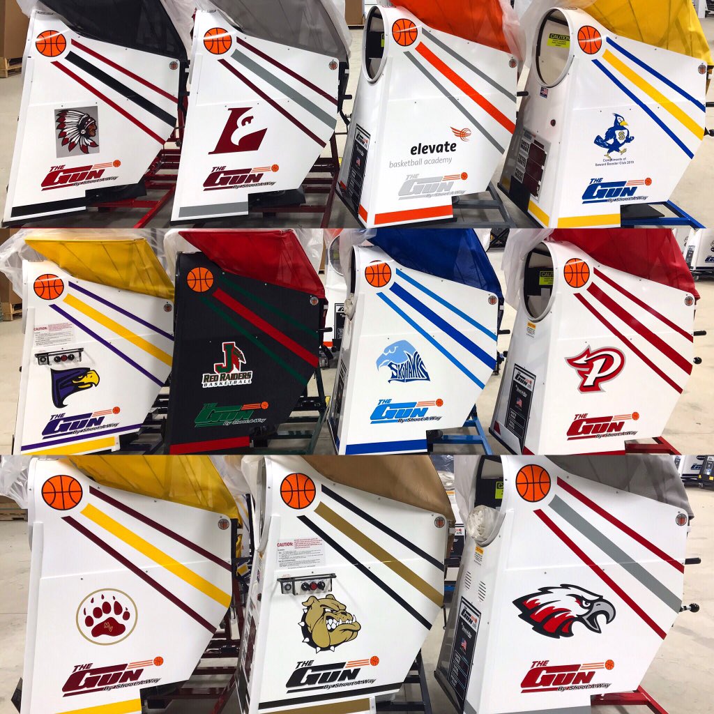 shootaway's tweet image. 11 more Guns in the lineup ready to ship out! 🏀🚛💨

#TheGun #ShootAWay #ShootingMachine #MadeInUSA