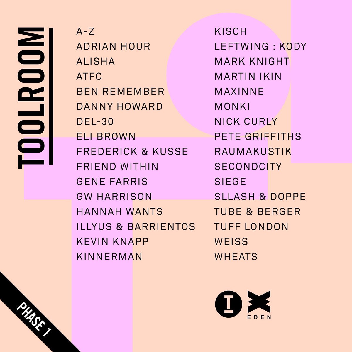 ☀️IBIZA☀️
We are happy to be part of this great Lineup! 
#sundaysareforfamily #toolroomfamily 
#lineupphase1 #raumakustik #techhousemusic