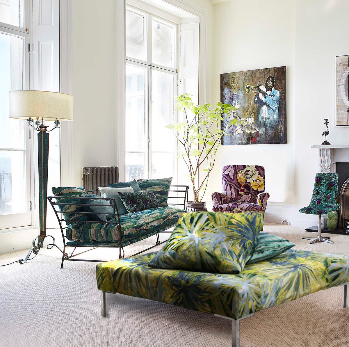 Hoola citron adding colour and pattern to your interior space!  #colour #interiordesign #inspiration