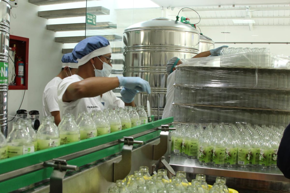 GoberLoja's tweet photo. VISITA | Ministro de @FinanzasEc, @RichardM_A, junto al Gobernador @eleduja, recorrieron la planta de producción #InduLoja, emprendimiento que moderniza el procesamiento y envasado de bebidas y dinamiza la economía local con la creación de nuevos espacios de empleo. https://t.co/n9k9WGekGR
