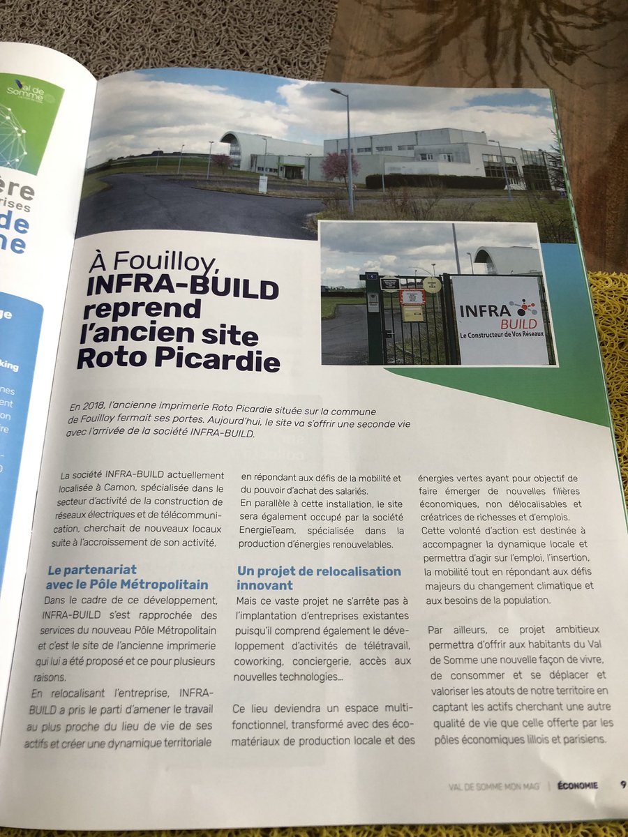 INFRAGROUPE's tweet photo. On parle de nous : Juin 2019, arrivée de notre Société INFRA-BUILD sur son nouveau site de Fouilloy https://t.co/KQKdhl6Z3S