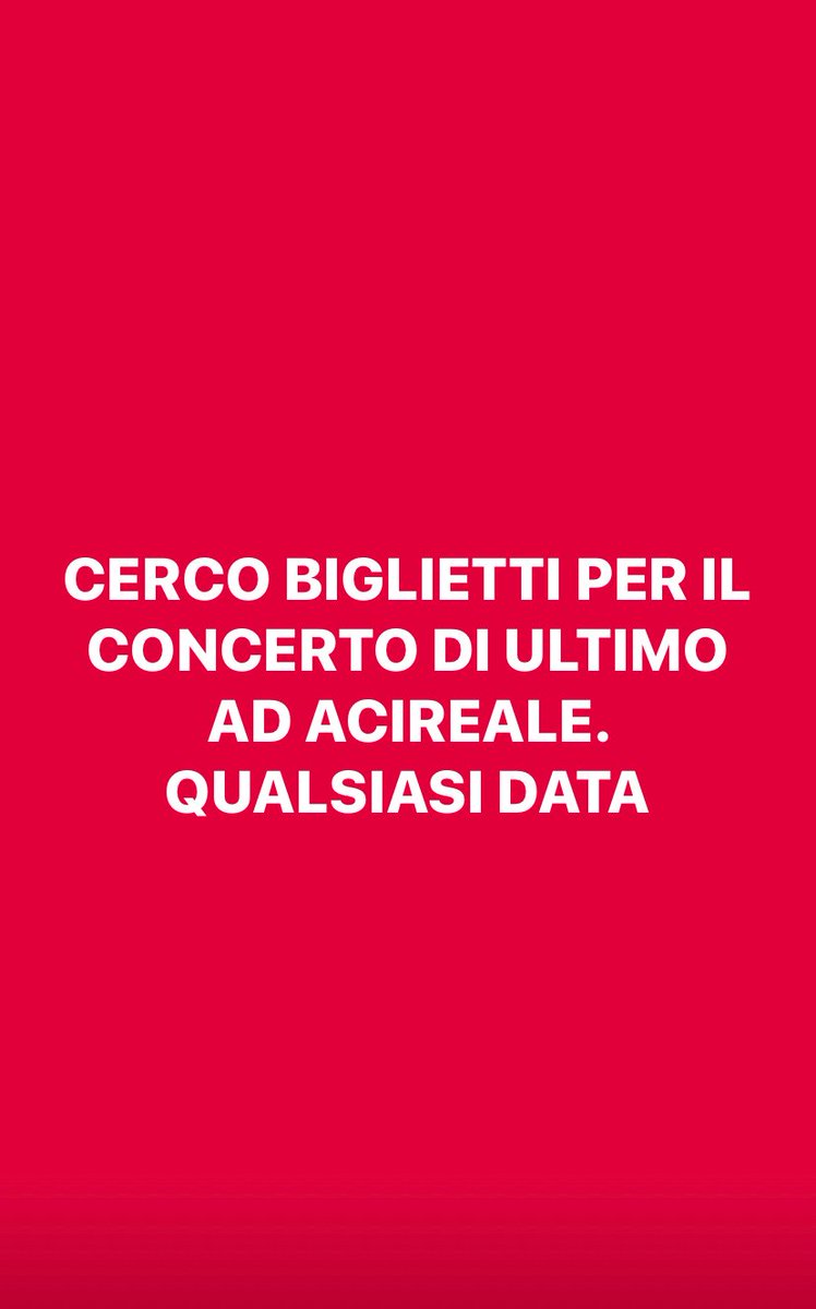iwillbewiththem's tweet photo. #cercobiglietti #vendobiglietti #ULTIMO #concerti #Acireale https://t.co/IT0Co7Q0fE