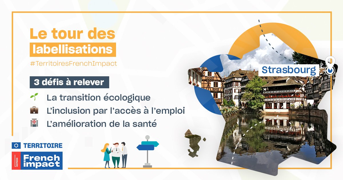 #TerritoiresFrenchImpact | Labellisation de <a href="/strasbourg/">Strasbourg.eu</a> Eurométropole autour de 3 #défis à #impact :
🌱 Accélérer la transition #écologique
💼 Favoriser l'#inclusion par l'accès à l'emploi
♻️ Améliorer la #santé et le bien-être
Félicitation au collectif !
#InnovationSociale #ESS