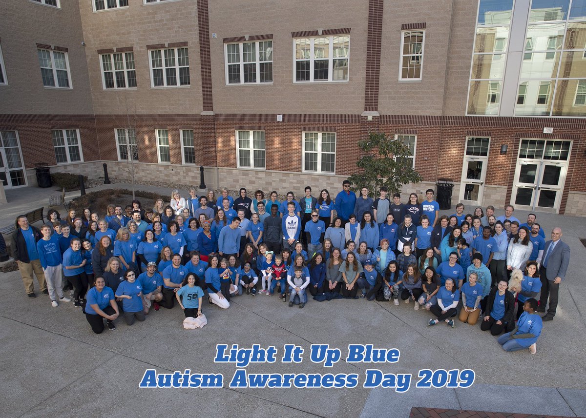 Natick High repping their blue for Autism Awareness Day!