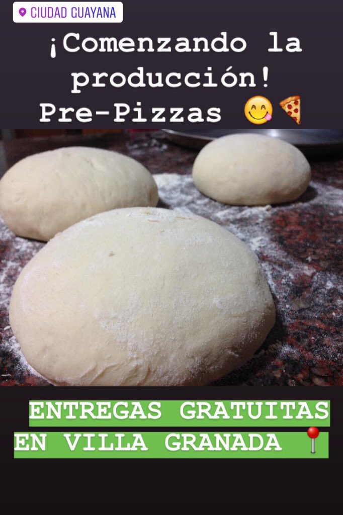 enfrasca's tweet photo. ¡Comenzando la producción! 😋🍕

Pedidos al: 424.973.7897 ☎️.
ENTREGAS GRATUITAS EN VILLA GRANADA 📍

#Pizza #PrePizzas #CiudadGuayana https://t.co/cw3Yp9jB67