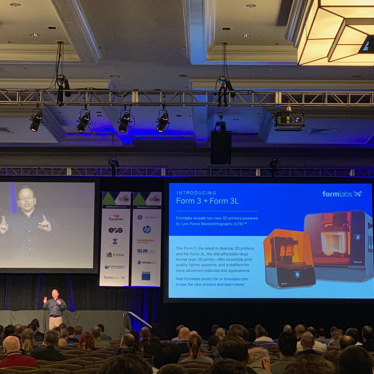AmericaMakes's tweet photo. Plenty of new product announcements at #AMUG2019, including this reveal from #AMmember @formlabs. Be sure to go their website to learn more: https://t.co/72HjL5evzP https://t.co/6CPaR91aKv