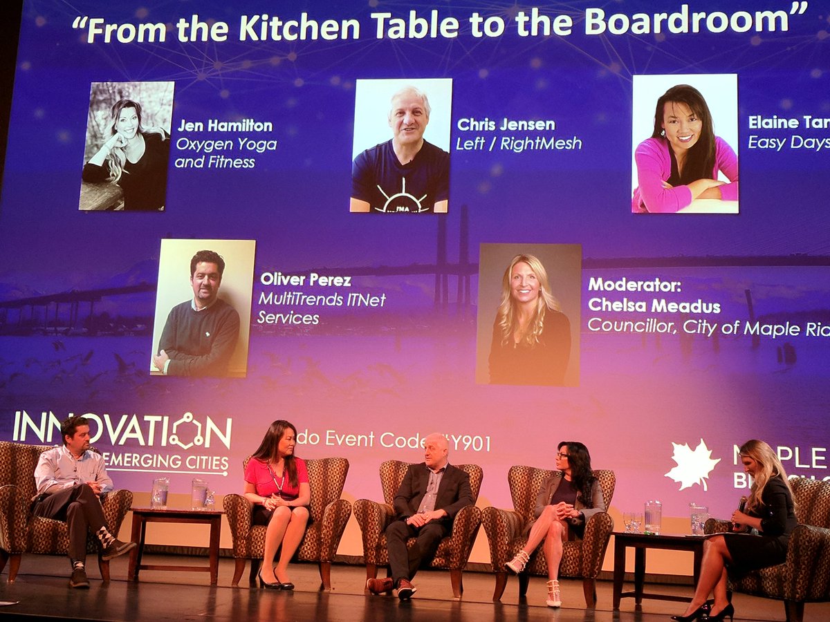Our Co-Founder, Chris Jensen is speaking on a panel on #entrepreneurship alongside Jen Hamilton from @OxygenTraining, Elaine Tan Comeau from <a href="/easydaysies/">Easy Daysies Ltd.</a>, Oliver Perez from <a href="/Multitrends/">MultiTrends IT</a> and moderator Chelsea Meadus from #MapleRidge at the Innovation in Emerging Cities Forum.