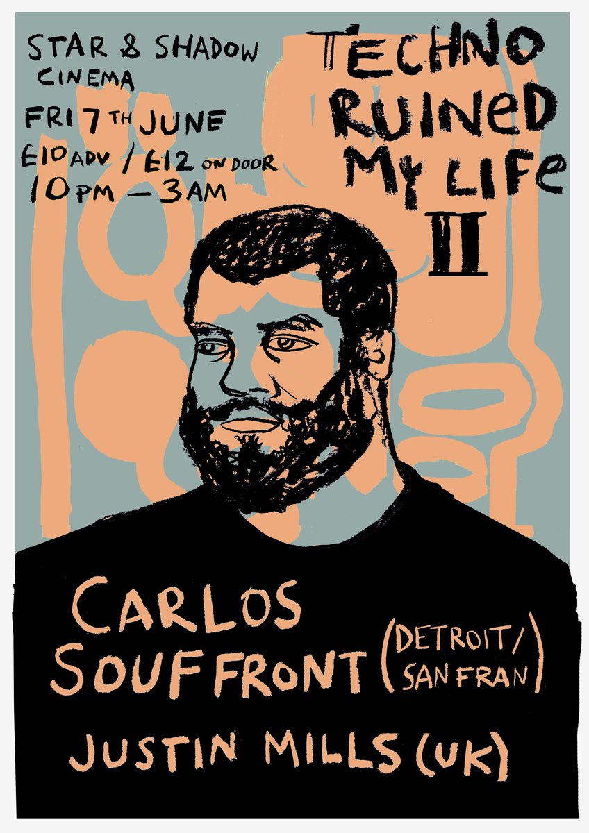 StarAndShadow's tweet photo. Legendary US Disk Jock #CarlosSouffront is returning to @StarAndShadow 
>> 7 June. If you missed him last October - be quick and get an early bird ticket for £8 HERE >>> https://t.co/GxHLcmEWTn #TechnoRuinedMyLife https://t.co/N4vecTHoXB