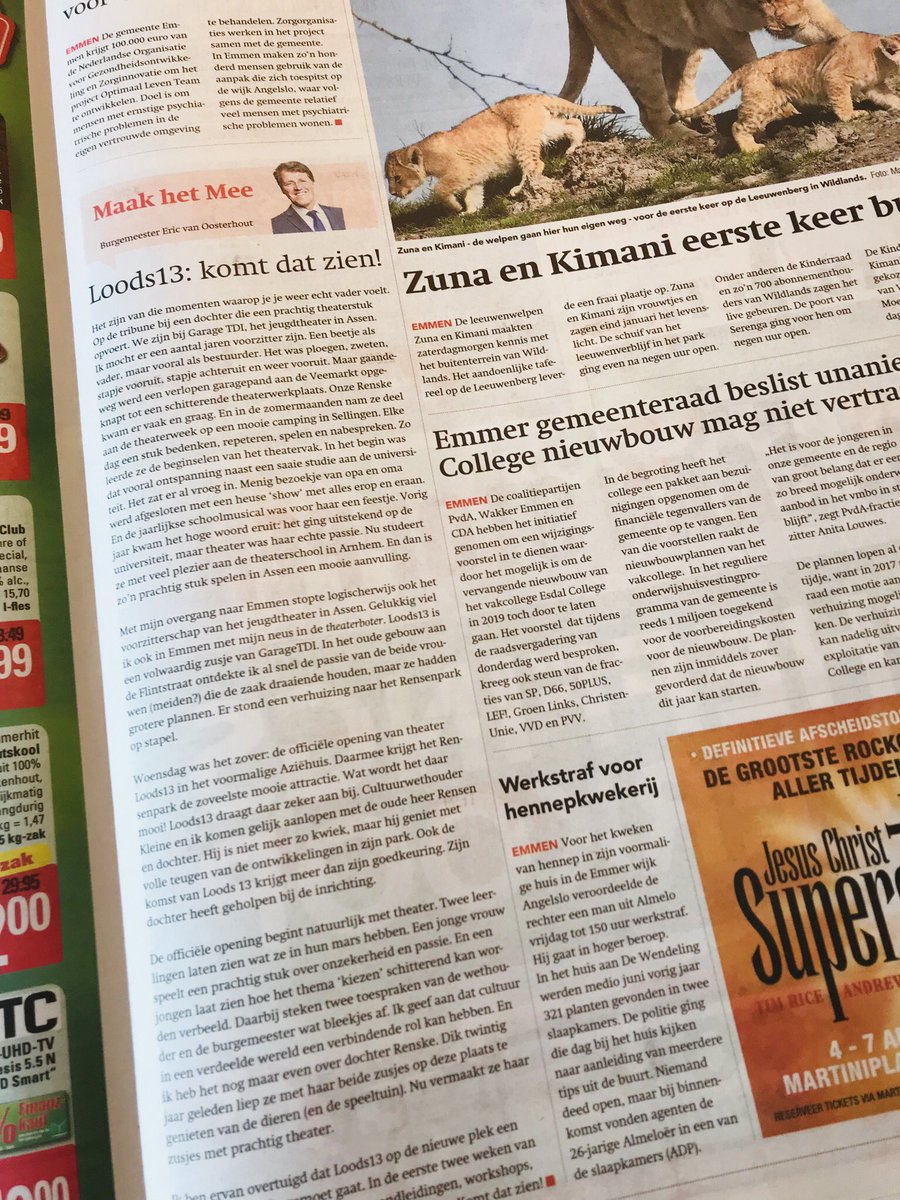 “In een verdeelde wereld kan cultuur een verbindende rol hebben”, aldus <a href="/evoosterhout/">Eric van Oosterhout</a> Laten we er alles aan doen dat dit ook in Emmen geldt. #cultuurverbindt