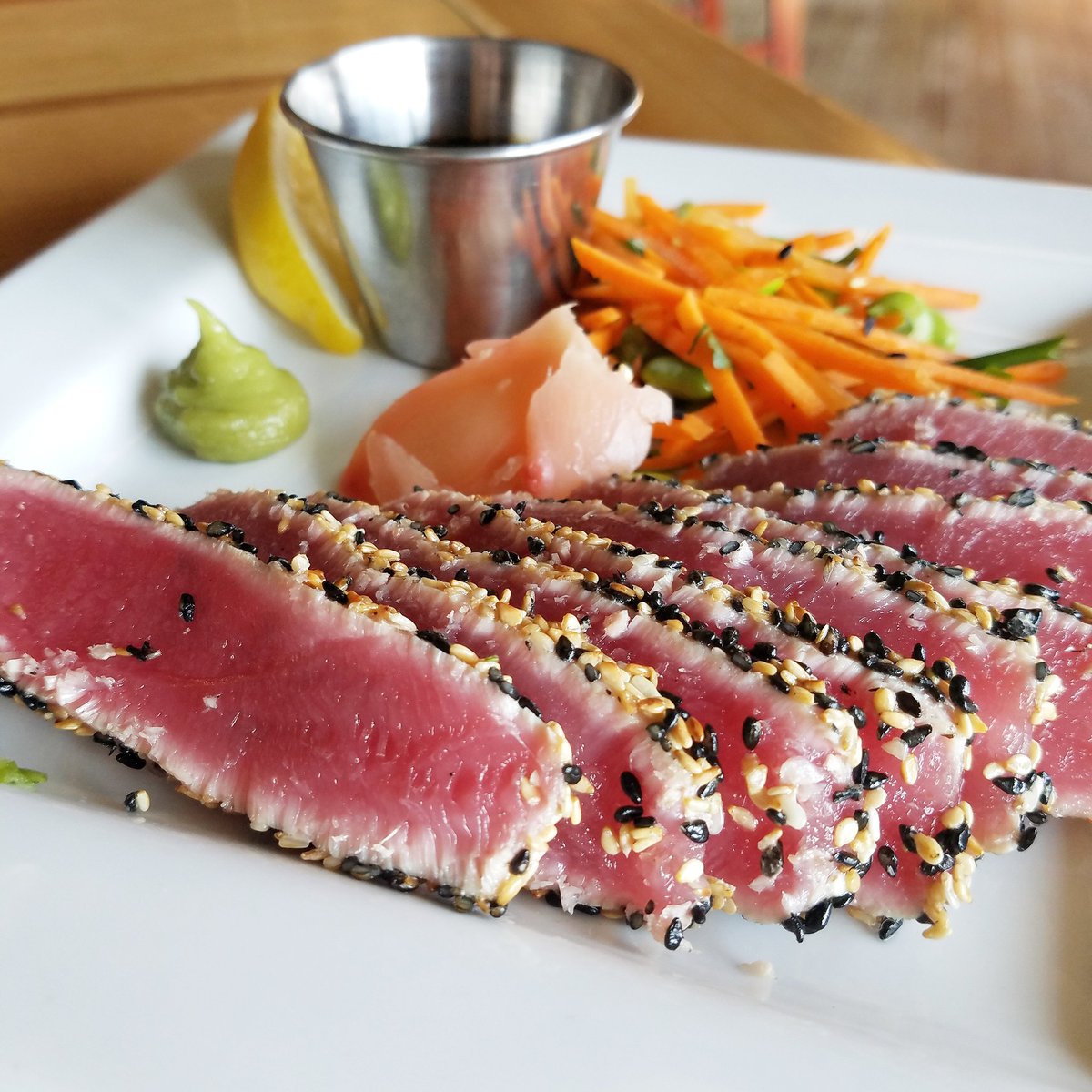 Tuna Sashimi! Just another amazing dish our our chalkboard specials today! #seadogbrewing #seadogbangor #bangor #bangormaine #mainerestaurants #BangorME #tunashashimi #tuna #specials