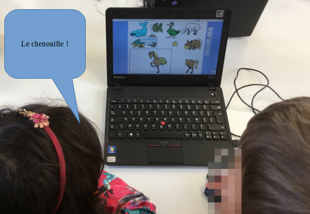 ErunReimsOuest's tweet photo. Du #forumatice dans tous les coins à l'EM Zola, avec cette fois un atelier de création d'animaux imaginaires. Un clic sur la moitié de l'animal pour écouter la syllabe correspondante et créer son mot-valise. https://t.co/Mh0mLz5mPC