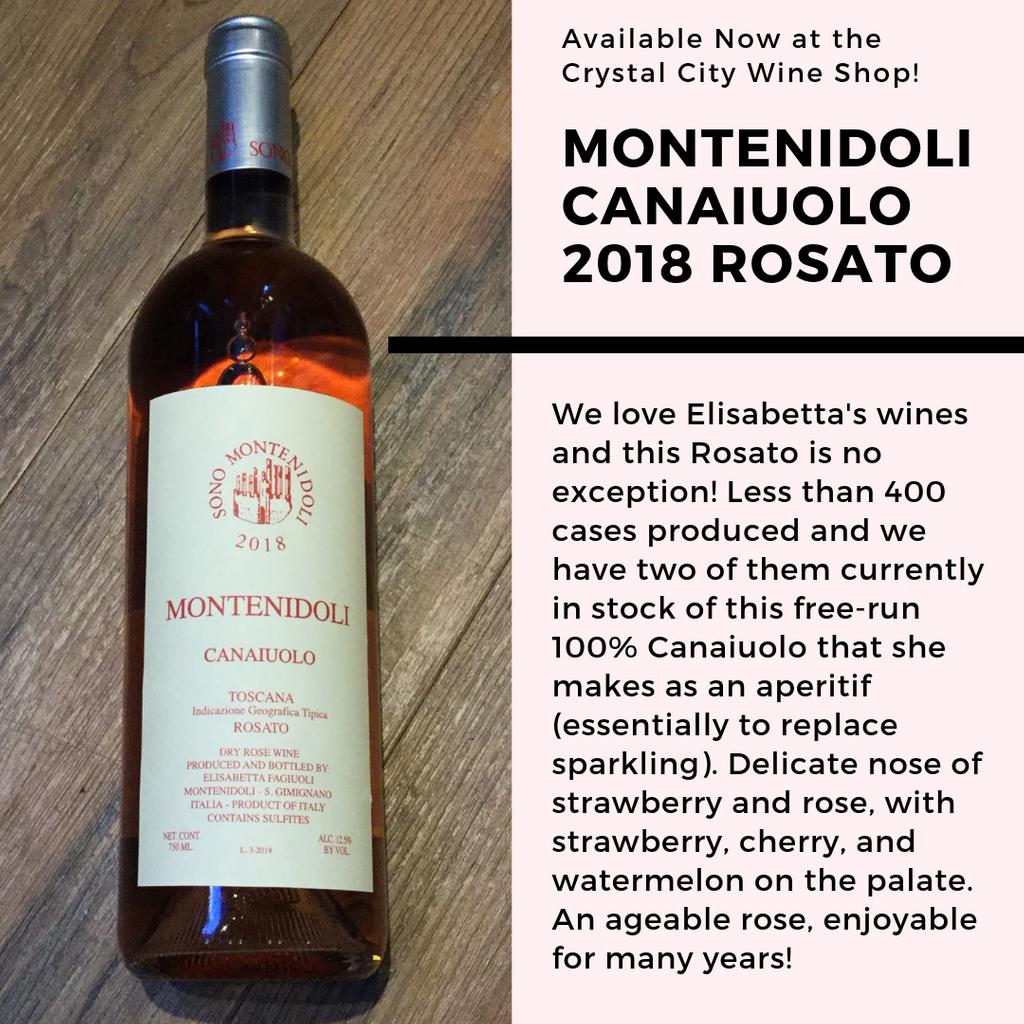 We ❤️ Elisabetta's wines & this #Rosato is no exception! Under 400 💼 produced & we have 2 of them currently of this free-run 100% #Canaiuolo. An ageable #rose, enjoyable for many years! #Montenidoli #roseallday #crystalcitywine #crystalcity #italianwine #tuscanwine #drinkpink