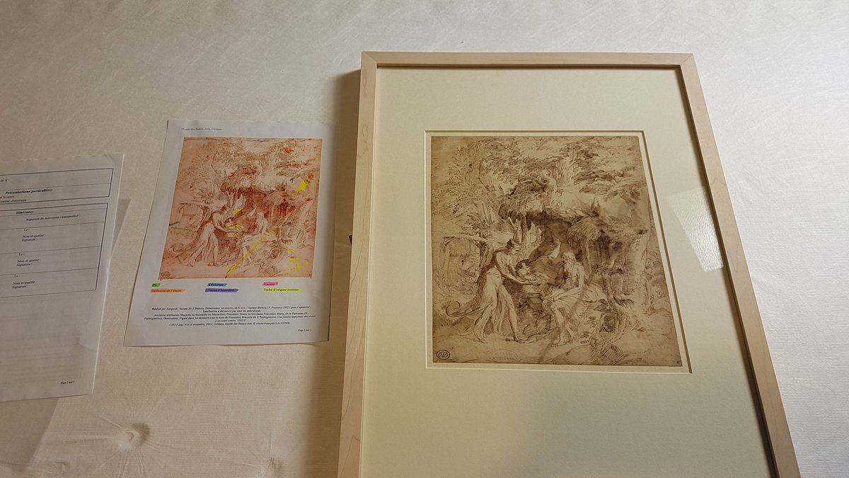 MbaOrleans's tweet photo. Voyage d'œuvres : notre dessin de #Bertoja a rejoint le @LabirintoMasone pour être présenté dans l'exposition dédiée à ce maître émilien du XVIe siècle qui ouvre samedi ! https://t.co/nPOrCynOFJ