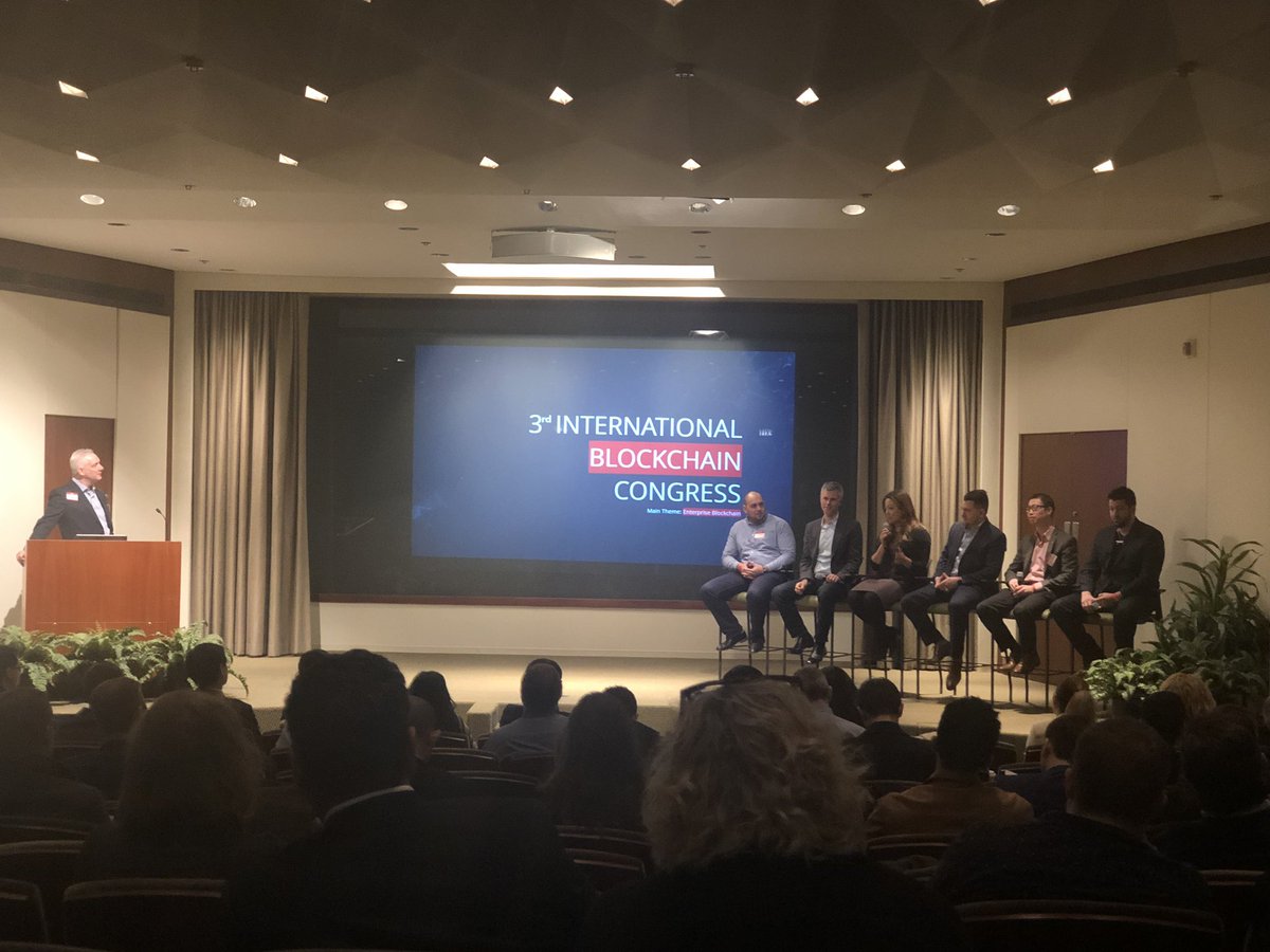 mike_wons's tweet photo. Great panels underway at 3rd Annual Blockchain Congress in Chicago. Enterprise Blockchain, Permissioned Ledgers and Secured Digital Transactions will all help improve security and execution of digital translations. #blockress @payitgov @ChiBlockchain https://t.co/kF6B9z7k1p