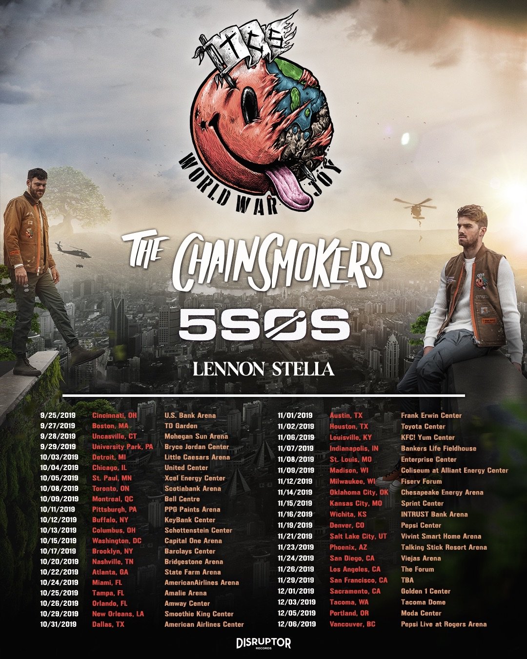 THE CHAINSMOKERS on Twitter "New tour this fall get involved…
