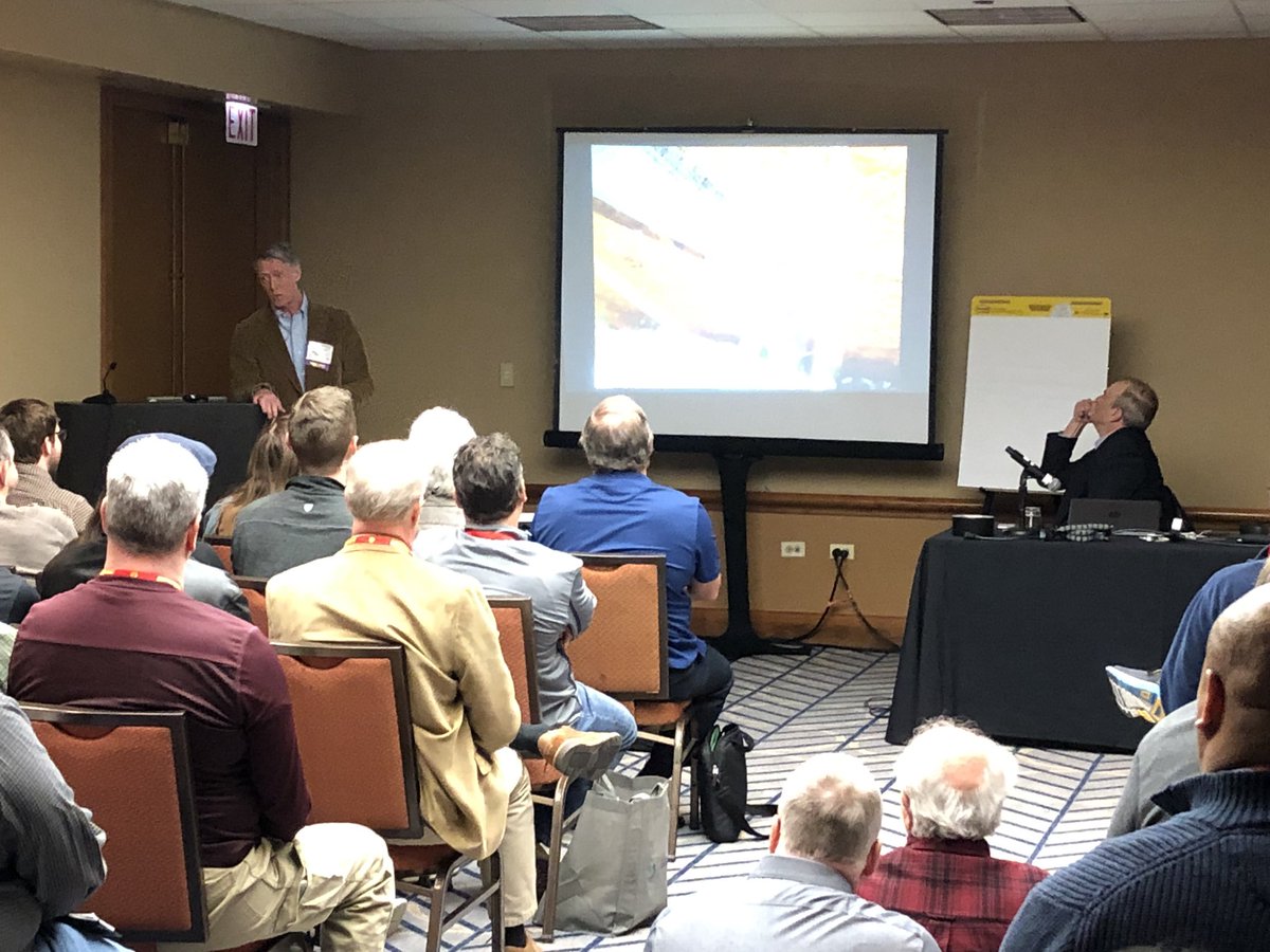 NStarComfort's tweet image. Action shot of @EnergyVanguard educating the room about air ducts at #HPC19