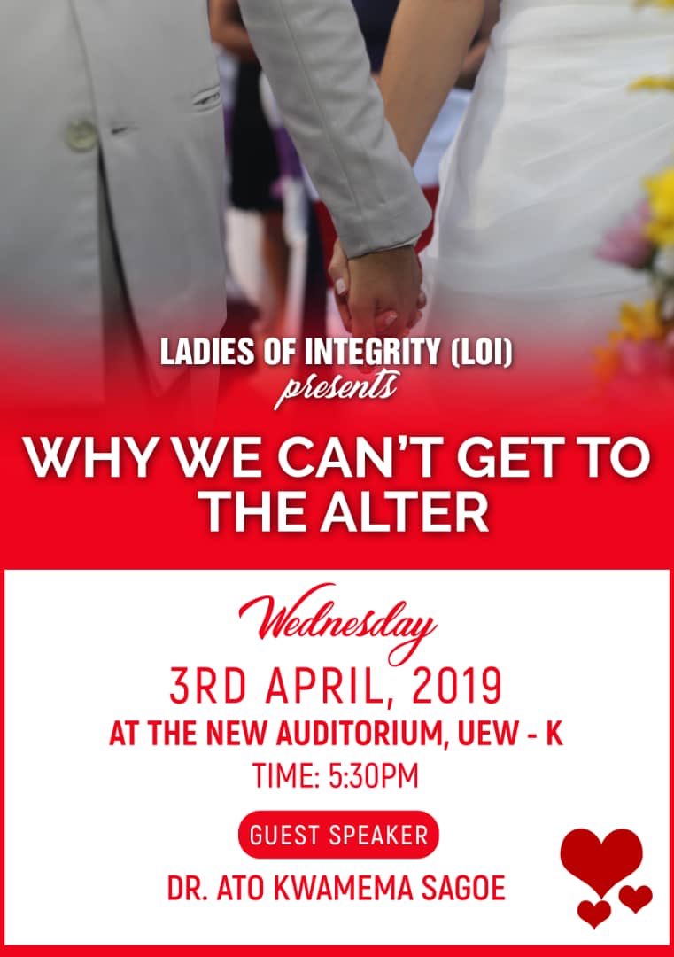 2hypez1's tweet photo. WHY WE CAN'T GET TO THE ALTAR💑💍
I'm so much in love with this gentleman I met some time ago. But there is a *question mark* as to *why we can't get to the altar.*🤔

Its another mega LOI meeting💃💃 this Wednesday🎁
#Ladiesofintegrity #UEWK 
#itsaboutlove https://t.co/IvMHJsNc17