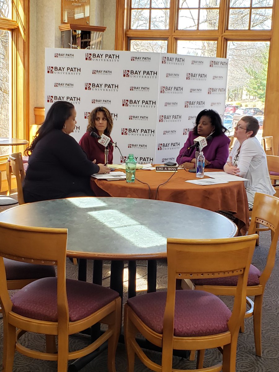 Bay_Path's tweet photo. Today is #EqualPayDay and we are live on WTCC Radio 90.7 discussing equal pay concerns and more. #CaptureBayPath https://t.co/6qXfn5v6gd