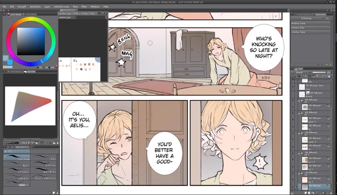 The colouring begins!

I'm taking a trip to south england starting tomorrow, so no updates in the next few days :) 