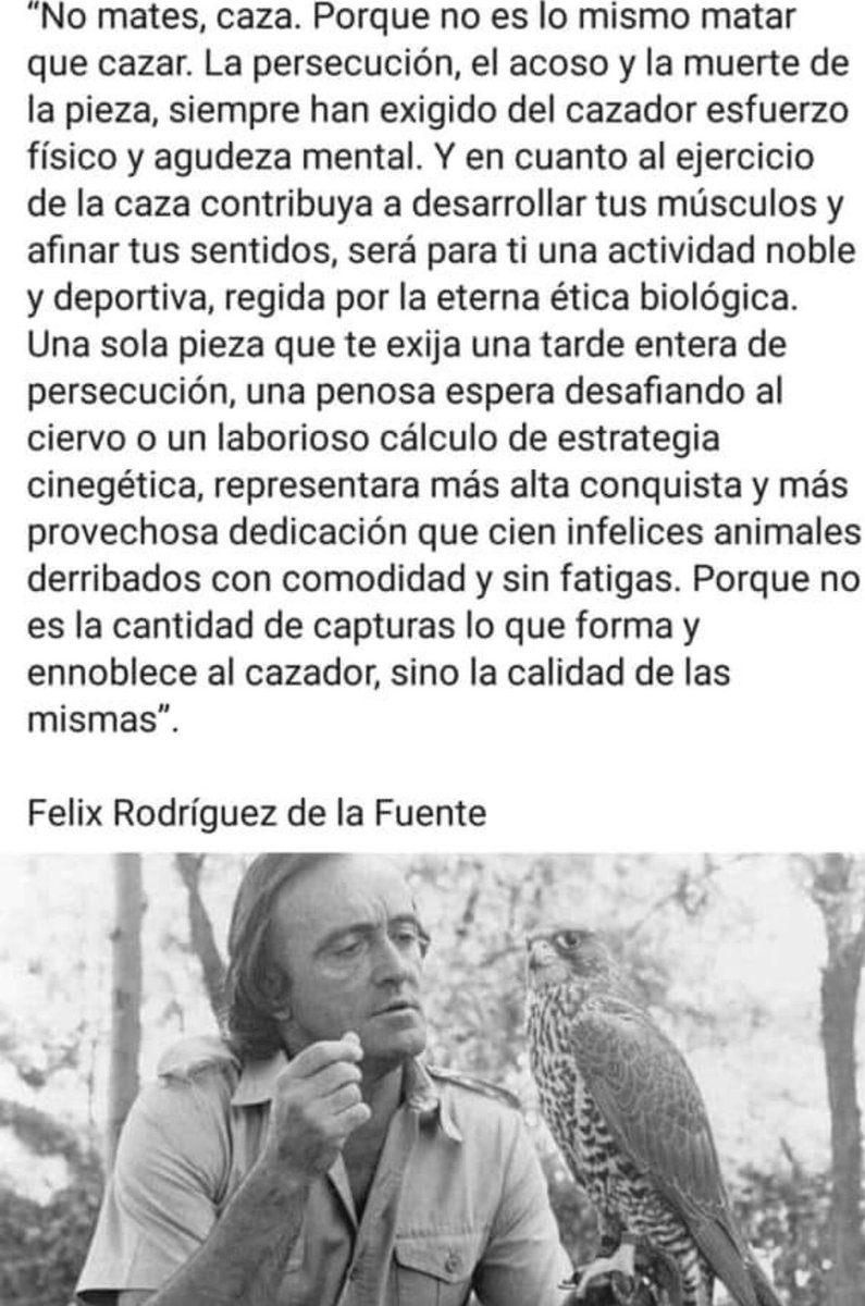 Mi padre sobre la caza. Del prólogo que escribió para la enciclopedia de la caza. Una maravilla de un verdadero sabio 🙏🏻