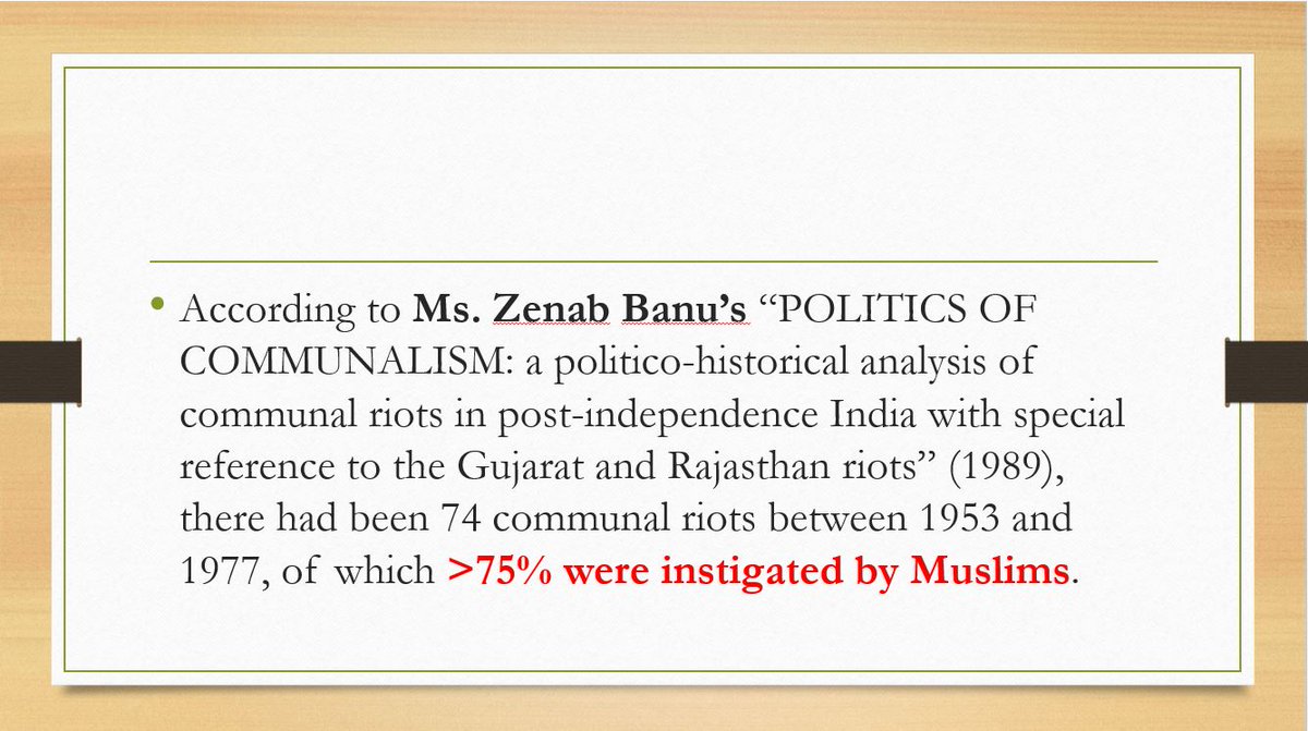 If we look at the history of Communal riots in India - most occurred in places where Muslims were in greater numbers. The country remains largely peaceful essentially due to the demographic majority of the Hindus only.