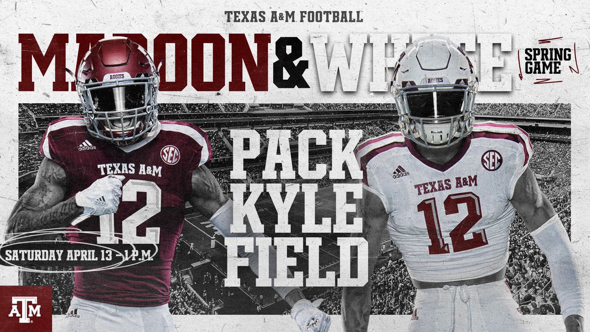 MikeFerraraIU's tweet photo. You know the move! April 13th. Kyle Field. 1:00 PM. #PackKyle https://t.co/aAJPTAO6Ez