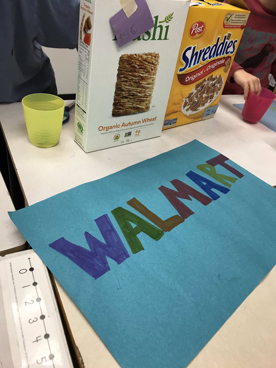 Practicing buying and selling products by making our own stores. Grade 1s showing their knowledge of money, addition and subtraction. #HandsOnMath